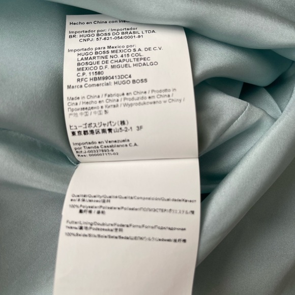 Boss silk mint color pleated dress. - Picture 8 of 10